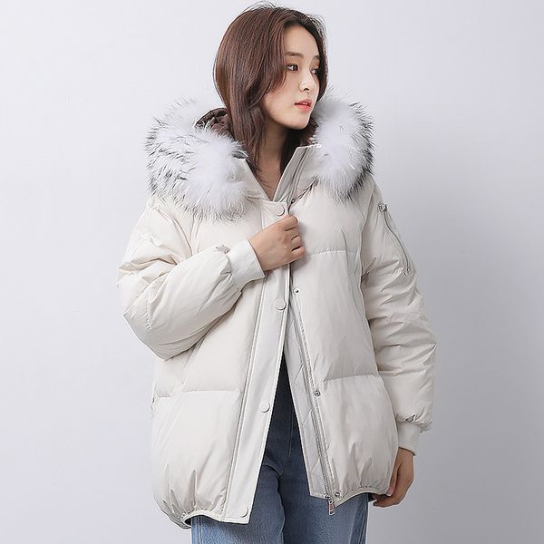 jacket down with korean hoodie parka winter coat women's clothing 2020 raccoon skin collar loose parkas shelter mujer liy4, Black
jacket down with korean hoodie parka winter coat women's clothing 2020 raccoon skin collar loose parkas shelter mujer liy4, Black
