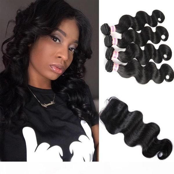 raw indian virgin body wave hair weaves with closure unprocessed human hair weave 3 4 bundles with closure, Black
raw indian virgin body wave hair weaves with closure unprocessed human hair weave 3 4 bundles with closure, Black
