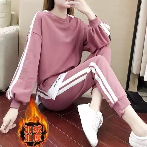 2021 new women's clothes large size bicycles sportswear casual female suit autumn and winter loose set of two parts augm, White
2021 new women's clothes large size bicycles sportswear casual female suit autumn and winter loose set of two parts augm, White