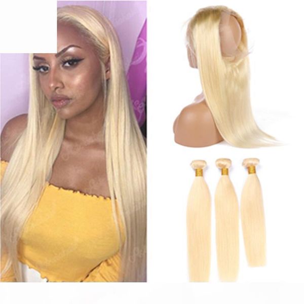 #613 blonde straight brazilian virgin hair 3bundles with 360 lace closure bleach blonde human hair 360 lace frontal 22.5x4x2" with weav, Black;brown
#613 blonde straight brazilian virgin hair 3bundles with 360 lace closure bleach blonde human hair 360 lace frontal 22.5x4x2" with weav, Black;brown
