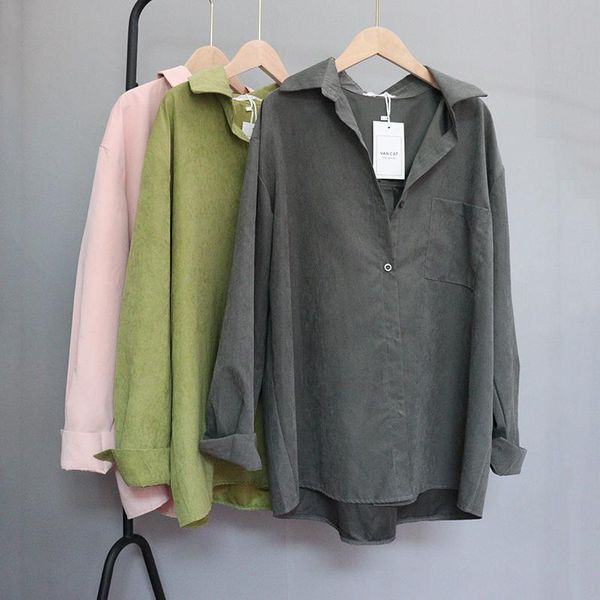 vintage oversized loose blouse women long sleeve thin suede shirts female pockets blouses casual blusas mujer, White
vintage oversized loose blouse women long sleeve thin suede shirts female pockets blouses casual blusas mujer, White