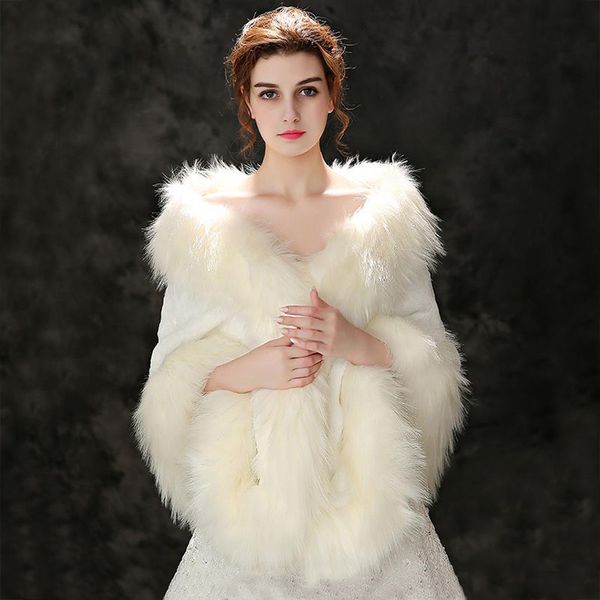 2020 faux fox fur wraps for wedding bolero jackets evening dresses cape stoles jacket coat bride fur shrug shawl cloak winter warm bd019, White
2020 faux fox fur wraps for wedding bolero jackets evening dresses cape stoles jacket coat bride fur shrug shawl cloak winter warm bd019, White