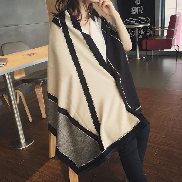 scarves 2021 women winter scarf warmer shawl ladies plaid blanket knit wrap cashmere poncho capes female echarpe, Blue;gray
scarves 2021 women winter scarf warmer shawl ladies plaid blanket knit wrap cashmere poncho capes female echarpe, Blue;gray