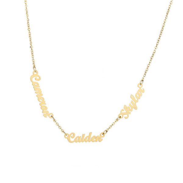 lateefah fashion custom stainless steel name necklace personality letter gold choker necklace pendant nameplate gift, Silver
lateefah fashion custom stainless steel name necklace personality letter gold choker necklace pendant nameplate gift, Silver