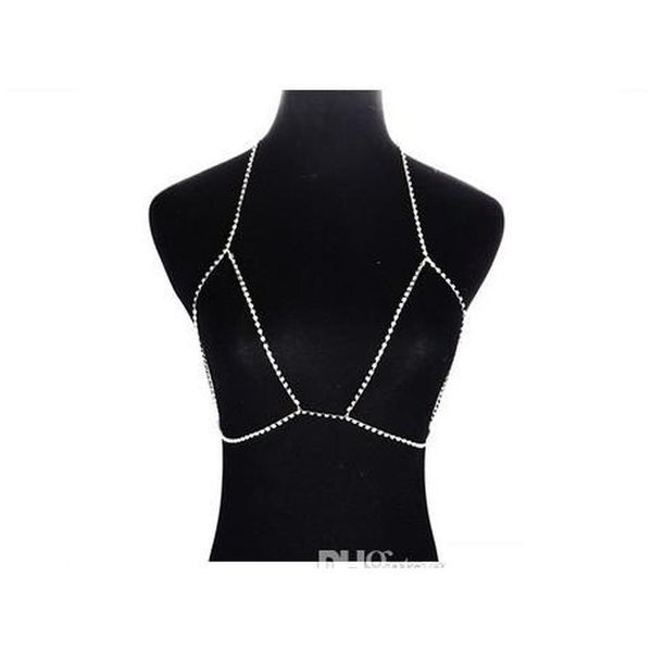 trendy womens bralette chain rhinestone harness crossover body jewelry bra body chain jlllmw dh_garden, Silver
trendy womens bralette chain rhinestone harness crossover body jewelry bra body chain jlllmw dh_garden, Silver