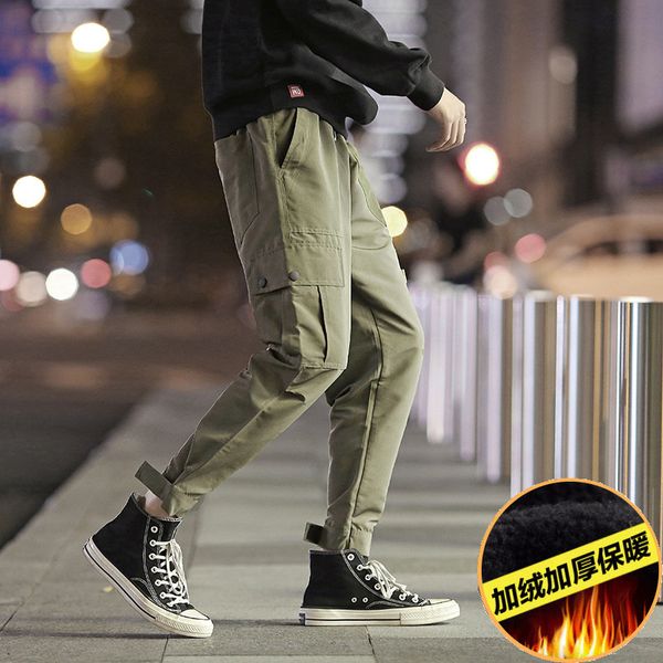 2020 winter plush and thickened pants fashion trend overalls men's handsome leisure leggings, Black
2020 winter plush and thickened pants fashion trend overalls men's handsome leisure leggings, Black