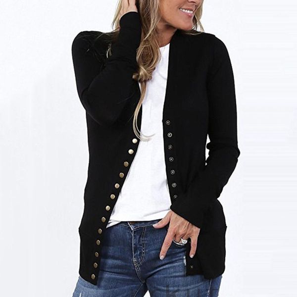 womens solid button front knitwears elegant cardigan femme long sleeve casual knit vintage sweater fashion pull femme streetwear1, White
womens solid button front knitwears elegant cardigan femme long sleeve casual knit vintage sweater fashion pull femme streetwear1, White