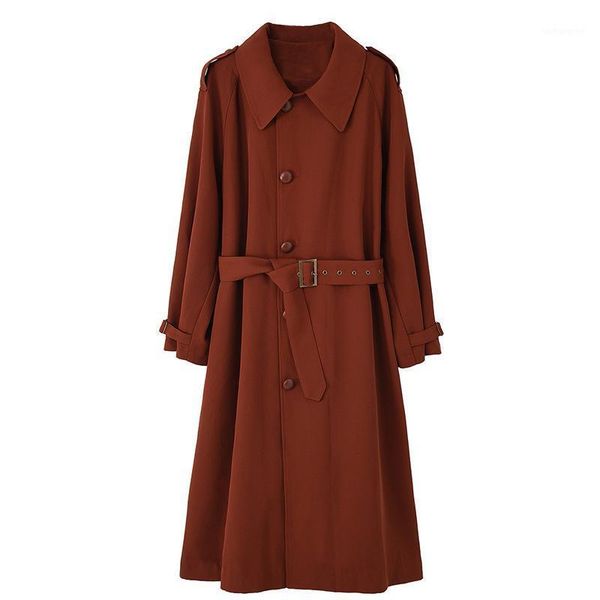 spring and autumn 2020 new fashion ladies windbreaker long loose temperament belt lapel long sleeve coat1, Tan;black
spring and autumn 2020 new fashion ladies windbreaker long loose temperament belt lapel long sleeve coat1, Tan;black