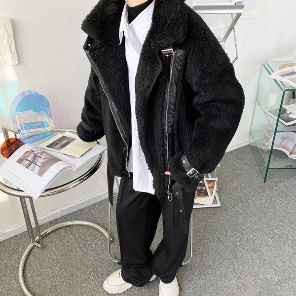 winter thick lamb fur jacket men's warm fashion black plush coat men wild loose personality korean short coat mens clothes s-xl1
winter thick lamb fur jacket men's warm fashion black plush coat men wild loose personality korean short coat mens clothes s-xl1