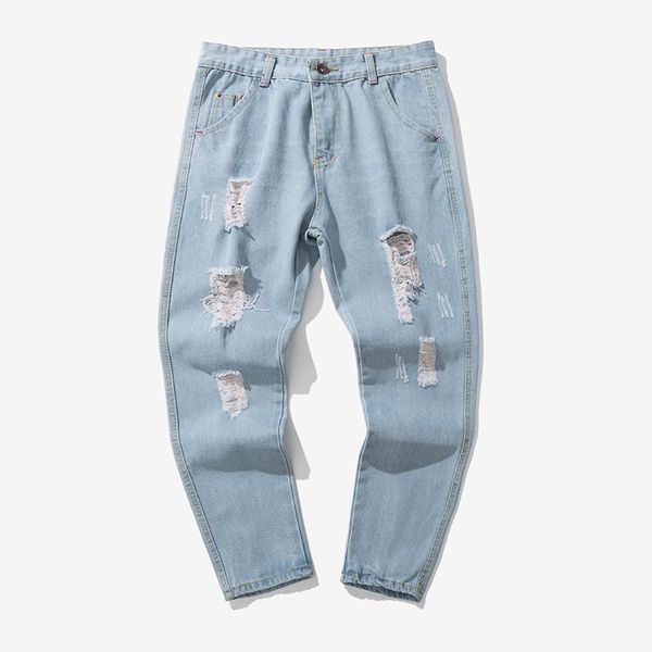 2020 summer ripped men's jeans boys loose casual holes ankle-length harem pants jeans trousers large size 28-42, Blue
2020 summer ripped men's jeans boys loose casual holes ankle-length harem pants jeans trousers large size 28-42, Blue