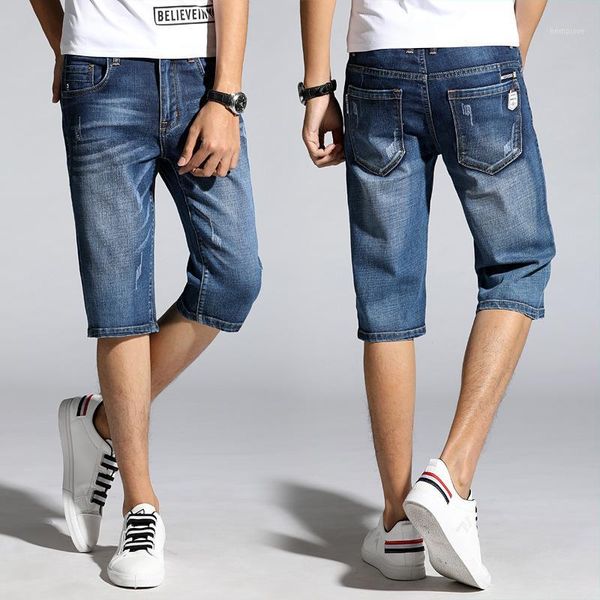 casual knee length relax stretch shorts for men classic demin streetwear style male clothing short pants leisure elastic jeans1, Blue
casual knee length relax stretch shorts for men classic demin streetwear style male clothing short pants leisure elastic jeans1, Blue
