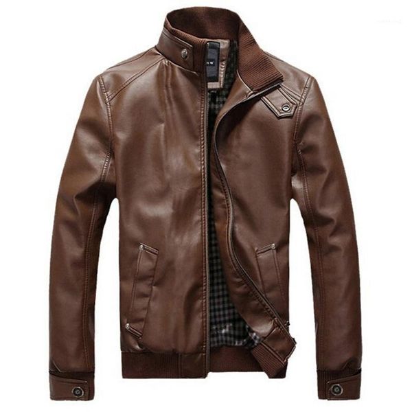 2020 new fashion autumn male leather jacket black brown mens stand collar coats leather biker jackets motorcycle jacket1
2020 new fashion autumn male leather jacket black brown mens stand collar coats leather biker jackets motorcycle jacket1