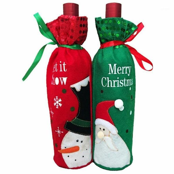 red wine bottle cover bag sequins snowman/santa claus christmas table decor j99store1
red wine bottle cover bag sequins snowman/santa claus christmas table decor j99store1