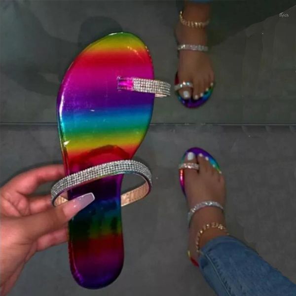 slippers 2021 summer women casual flip flops beach sandals crystal rainbow female flat outdoor shoes big size 35-431, Black
slippers 2021 summer women casual flip flops beach sandals crystal rainbow female flat outdoor shoes big size 35-431, Black
