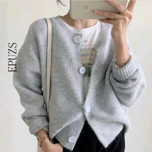 2021 winter vintage o-neck sleeve knitted sweater fashion slim long sleeve elegant warm cardigan sweater casual loose chic, White
2021 winter vintage o-neck sleeve knitted sweater fashion slim long sleeve elegant warm cardigan sweater casual loose chic, White