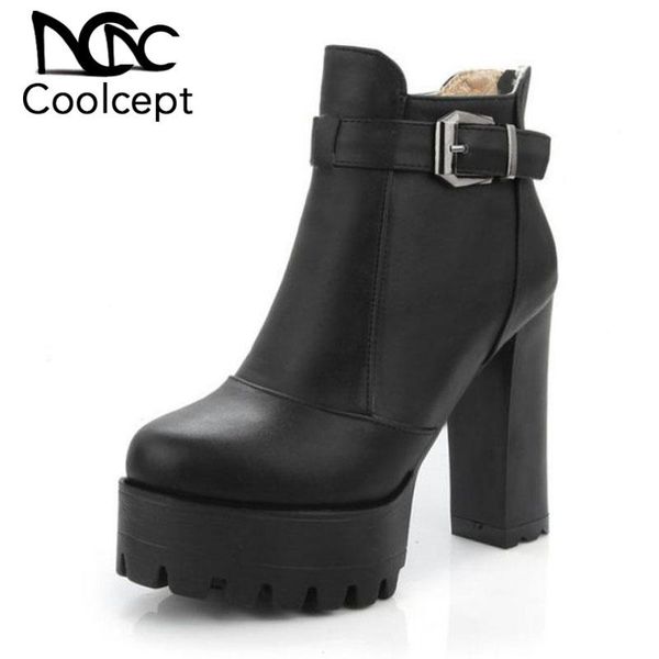 boots coolcept fashion women high heel buckle platform warm fur shoes winter thick ankle size 32-43, Black
boots coolcept fashion women high heel buckle platform warm fur shoes winter thick ankle size 32-43, Black