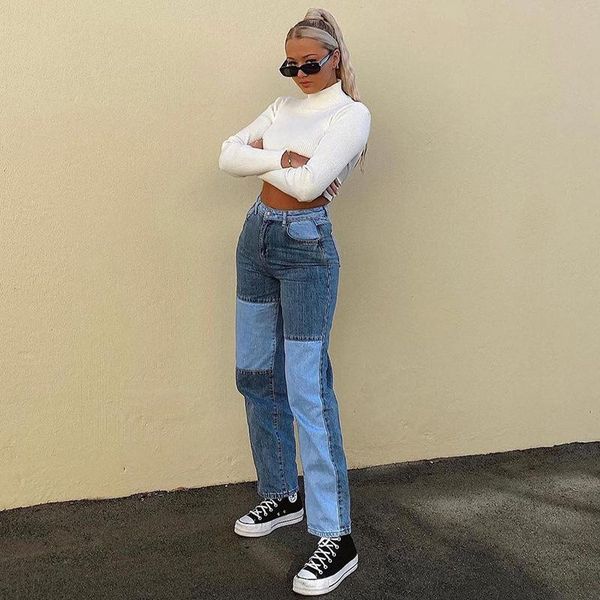 women's pants & capris 2021 fashion european clothing style street trendy high waist patchwork pocket straight-leg trousers women vesti, Black;white
women's pants & capris 2021 fashion european clothing style street trendy high waist patchwork pocket straight-leg trousers women vesti, Black;white