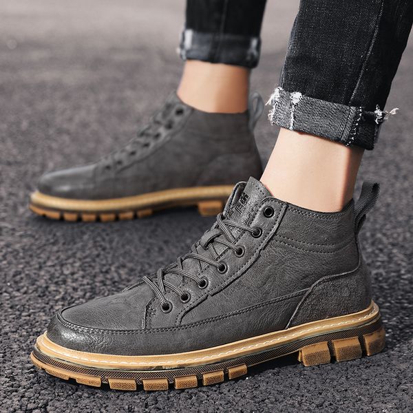 leather footwear fashion classic motorcycle boots spring autumn high-lace up men shoes zapatos de hombre, Black
leather footwear fashion classic motorcycle boots spring autumn high-lace up men shoes zapatos de hombre, Black