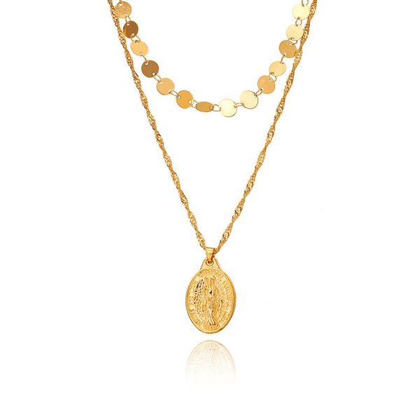 chains retro portrait coin pendant big thick chain necklace for women exaggerated choker geometric round necklaces jewelry, Silver
chains retro portrait coin pendant big thick chain necklace for women exaggerated choker geometric round necklaces jewelry, Silver