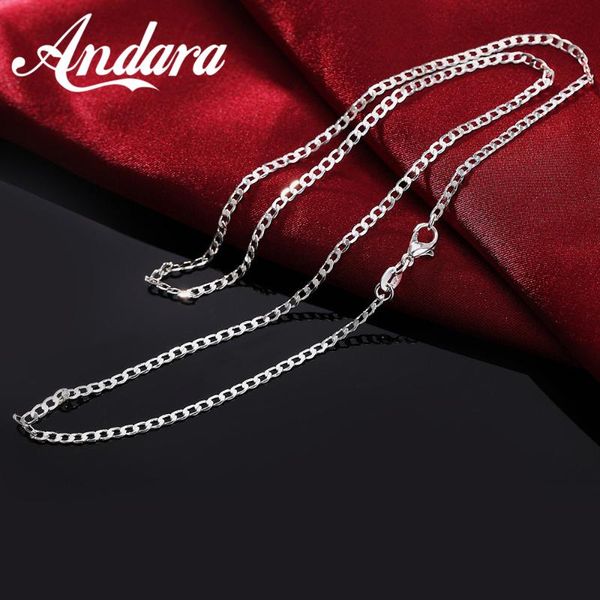 thin section 5pcs 925 sterling silver necklace 2mm sideways silver chain diy with chain clavicle 16''18''20''2
thin section 5pcs 925 sterling silver necklace 2mm sideways silver chain diy with chain clavicle 16''18''20''2