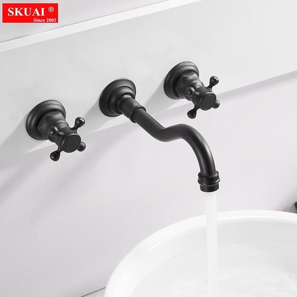 bathroom sink faucets 3 pcs basin mixer tap wall mounted brass faucet black & archaize dual handle tap1
bathroom sink faucets 3 pcs basin mixer tap wall mounted brass faucet black & archaize dual handle tap1