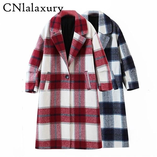 new women winter thick coats jacket loose long sleeves ladies vintage plaid woolen coat elegant female overcoat autumn outerwear y1126, Black
new women winter thick coats jacket loose long sleeves ladies vintage plaid woolen coat elegant female overcoat autumn outerwear y1126, Black
