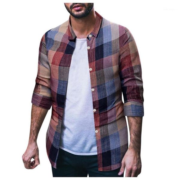 kancoold men casual shirt fashion regular single breasted men's shirt long sleeve casual fit slim plaid blouse printed d191, White;black
kancoold men casual shirt fashion regular single breasted men's shirt long sleeve casual fit slim plaid blouse printed d191, White;black