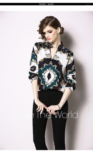 women's fashion 2021 bottoming shirt lapel chic print shirt long-sleeved spring autumn western style shirts1, White
women's fashion 2021 bottoming shirt lapel chic print shirt long-sleeved spring autumn western style shirts1, White