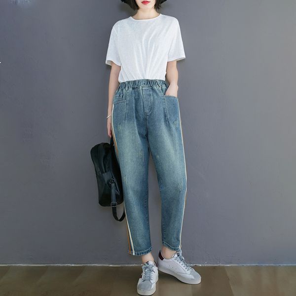 2021 new women's brim literary spring stripes retro-size double-wide fine waistline harem new 4k pants 2ieb, Blue
2021 new women's brim literary spring stripes retro-size double-wide fine waistline harem new 4k pants 2ieb, Blue