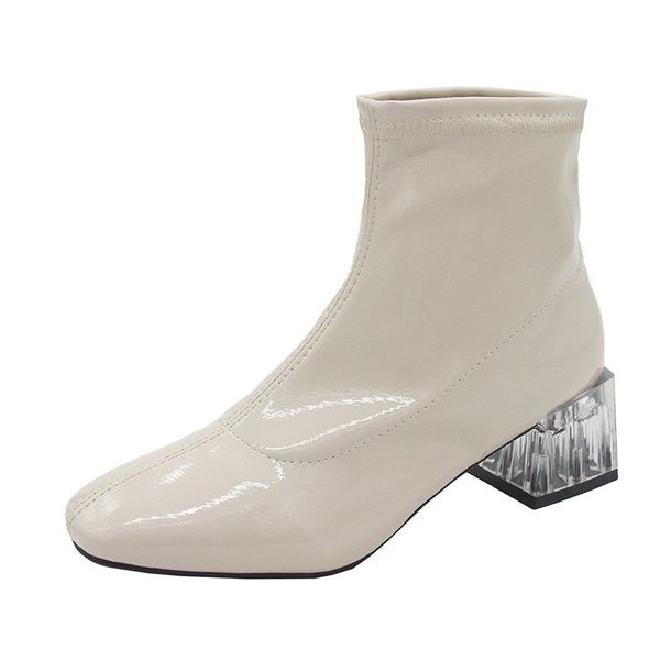 2021 the new fashions leather ankle for transparent woman mid-square heels mujer boots slide in women's autumn shoes thil, Black
2021 the new fashions leather ankle for transparent woman mid-square heels mujer boots slide in women's autumn shoes thil, Black