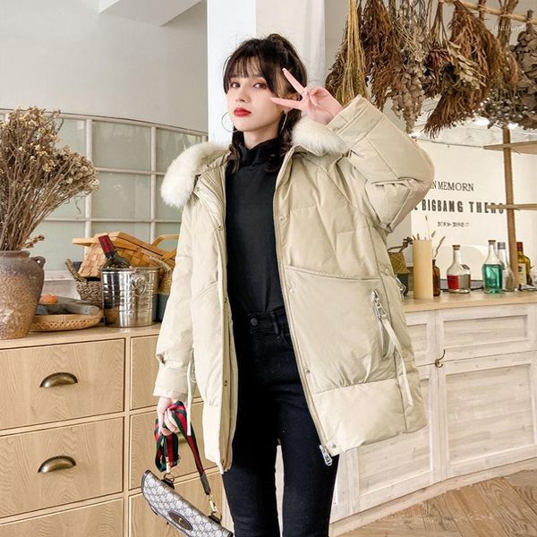 dmlfzmy 2020 new down jacket women mid-length korean version big fur collar small fashion style1, Black
dmlfzmy 2020 new down jacket women mid-length korean version big fur collar small fashion style1, Black