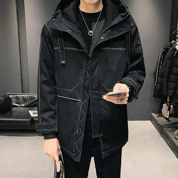 2021 the new knitting large casual pockets outwear male new winter men parka with hoodie solid color 2 simple jacket colours qhbc, Black
2021 the new knitting large casual pockets outwear male new winter men parka with hoodie solid color 2 simple jacket colours qhbc, Black