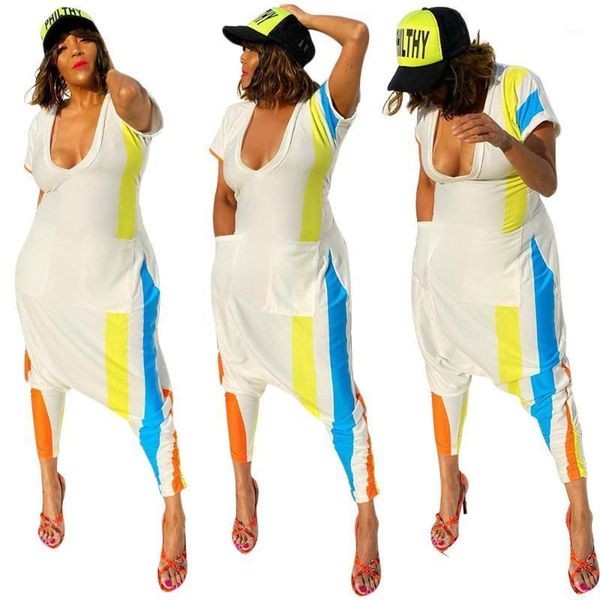 2020 new european casual printing jumpsuit fashion stripe u-neck short sleeve women's shirt long skirt1, Black;white
2020 new european casual printing jumpsuit fashion stripe u-neck short sleeve women's shirt long skirt1, Black;white