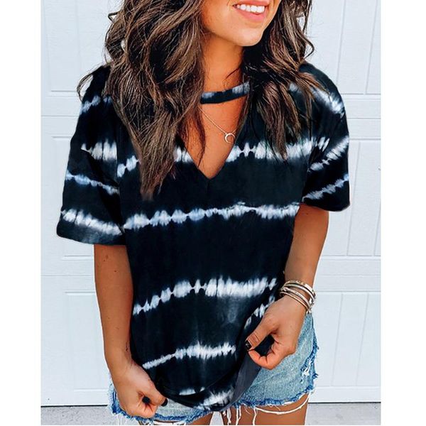 women's t-shirt hollow out tie dye tee women summer short sleeve harajuku shirt streetwear lady v-neck, White
women's t-shirt hollow out tie dye tee women summer short sleeve harajuku shirt streetwear lady v-neck, White
