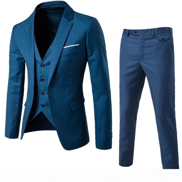men wedding suit male blazers slim fit suits for men costume business formal party blue classic black (jacket+pant+vest, White;black
men wedding suit male blazers slim fit suits for men costume business formal party blue classic black (jacket+pant+vest, White;black