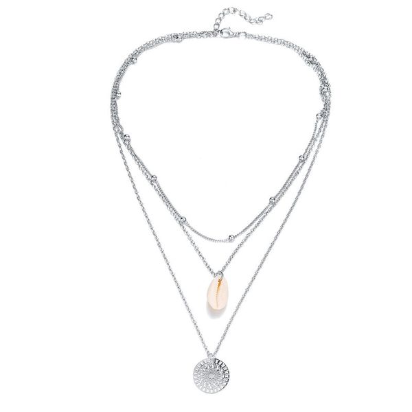 fashion multi-layer crystal moon shell pendant necklace ladies retro charm seashell collar necklace party beach jewelry, Silver
fashion multi-layer crystal moon shell pendant necklace ladies retro charm seashell collar necklace party beach jewelry, Silver