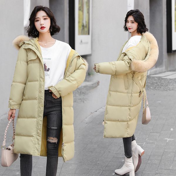 size down women's new winter 2020 korean medium length thickened large wool collar cotton padded jacket, Black
size down women's new winter 2020 korean medium length thickened large wool collar cotton padded jacket, Black