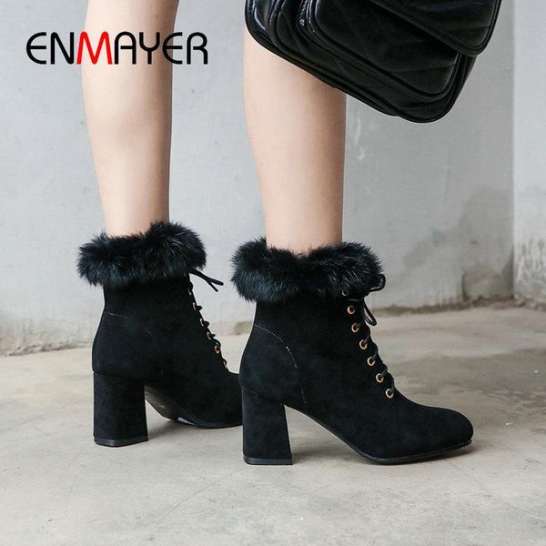 enmayer luxury shoes women designers faux suede slim boots basic lace-up pointed toe hoof heel ankle boots for women size 34-43, Black
enmayer luxury shoes women designers faux suede slim boots basic lace-up pointed toe hoof heel ankle boots for women size 34-43, Black