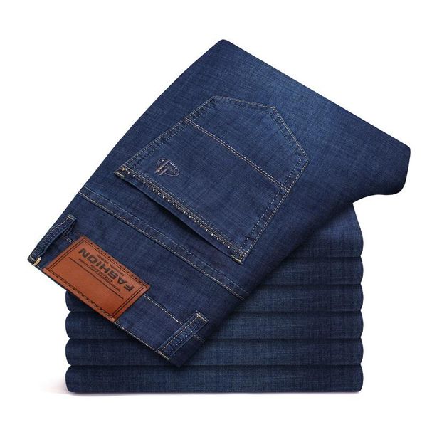 men's jeans mens elasticity straight blue business stretch ultra thin breathable casual denim pants good quality fashion trousers
men's jeans mens elasticity straight blue business stretch ultra thin breathable casual denim pants good quality fashion trousers