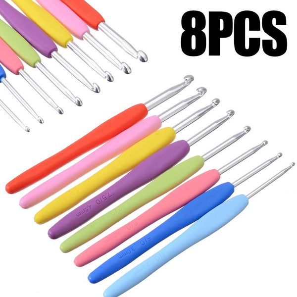 8pcs/set multicolor soft handle aluminum crochet hook knitting needles kit sweater scarf sewing needles knitti wmtiul, White
8pcs/set multicolor soft handle aluminum crochet hook knitting needles kit sweater scarf sewing needles knitti wmtiul, White