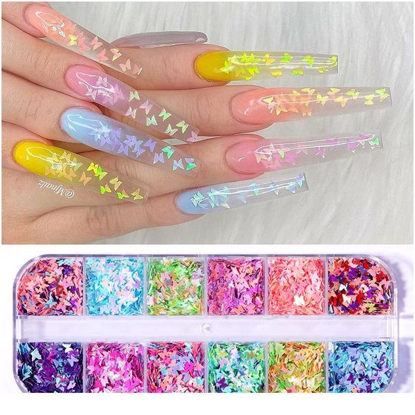 12grids/set holographics nail art colorful flakes glitter butterfly nail sequins decoration flames design sticker 12grids/ jllgvj, Silver;gold
12grids/set holographics nail art colorful flakes glitter butterfly nail sequins decoration flames design sticker 12grids/ jllgvj, Silver;gold
