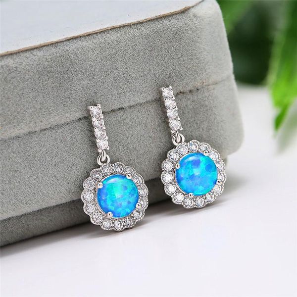 dangle & chandelier 8mm round white blue fire opal stone drop earrings gold flower zircon for women wedding jewelry gift, Silver
dangle & chandelier 8mm round white blue fire opal stone drop earrings gold flower zircon for women wedding jewelry gift, Silver