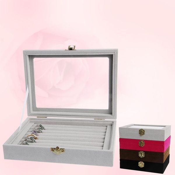 velvet jewelry organizer cufflinks display holder earring ring box showcase tray, Pink;blue 
velvet jewelry organizer cufflinks display holder earring ring box showcase tray, Pink;blue