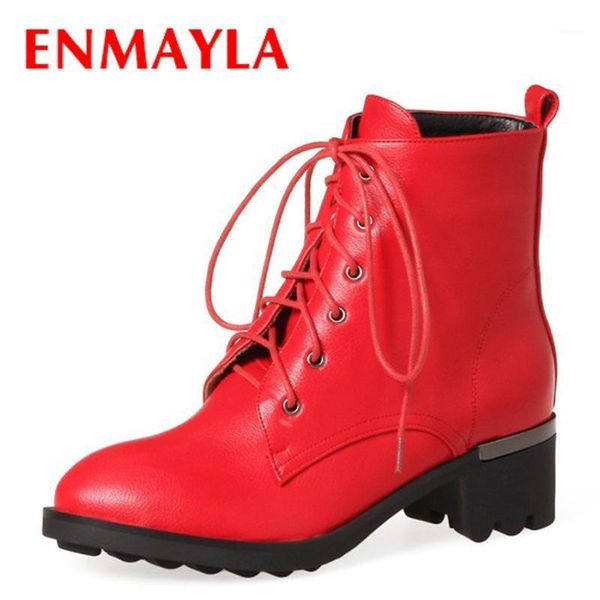 enmayla new lace-up ankle boots for women med chucky heels boots women black red dance shoes woman short1 
enmayla new lace-up ankle boots for women med chucky heels boots women black red dance shoes woman short1