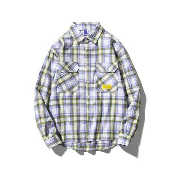 brand 2021 spring autumn long sleeves new flannel collar korea style shirt for men's plaid harajuku clothing 7lhs, White;black
brand 2021 spring autumn long sleeves new flannel collar korea style shirt for men's plaid harajuku clothing 7lhs, White;black