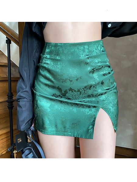 2021 proprietary store recommended 3-color jacquard satin high waist strapped hip mini skirt chinese style cleavage women's skirts qbb4, Black
2021 proprietary store recommended 3-color jacquard satin high waist strapped hip mini skirt chinese style cleavage women's skirts qbb4, Black