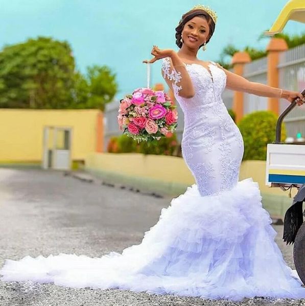 vintage saudi arabia mermaid wedding dresses white scoop neck long sleeves lace bridal gowns plus size ruffles robe de mairee
vintage saudi arabia mermaid wedding dresses white scoop neck long sleeves lace bridal gowns plus size ruffles robe de mairee