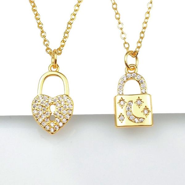 pendant necklaces zirconia heart padlock necklace women colgante de candado small gold filled chain for, Silver
pendant necklaces zirconia heart padlock necklace women colgante de candado small gold filled chain for, Silver