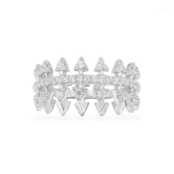 cluster rings sljely fashion real 925 sterling silver white paved arrow spikes ring micro cubic zirconia stones women fine brand jewelry1, Golden;silver
cluster rings sljely fashion real 925 sterling silver white paved arrow spikes ring micro cubic zirconia stones women fine brand jewelry1, Golden;silver