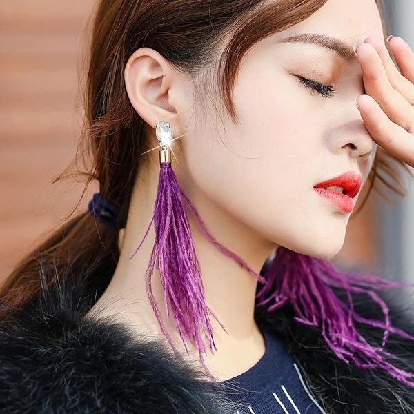 lnrnan new soft ostrich feather drop earring for women sweet waves long tassel earrings fashion jewelry accessories, Silver
lnrnan new soft ostrich feather drop earring for women sweet waves long tassel earrings fashion jewelry accessories, Silver